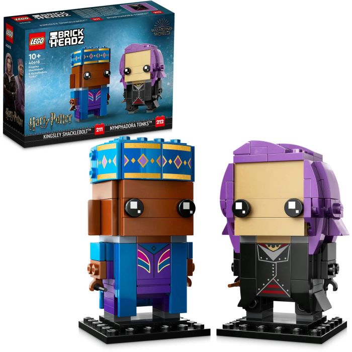 LEGO 40618 Harry Potter Kingsley Shacklebolt & Nymphadora Tonks BrickHeadz Juego de Construcción Multicolor 250 Piezas 8