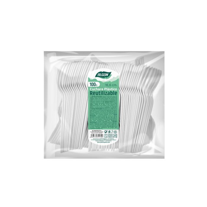 Set de 100 cucharas Medium 16.6 cm Algon (10 Cajas) 1 Set de 100 cucharas Medium 16.6 cm Algon (10 Cajas) 1