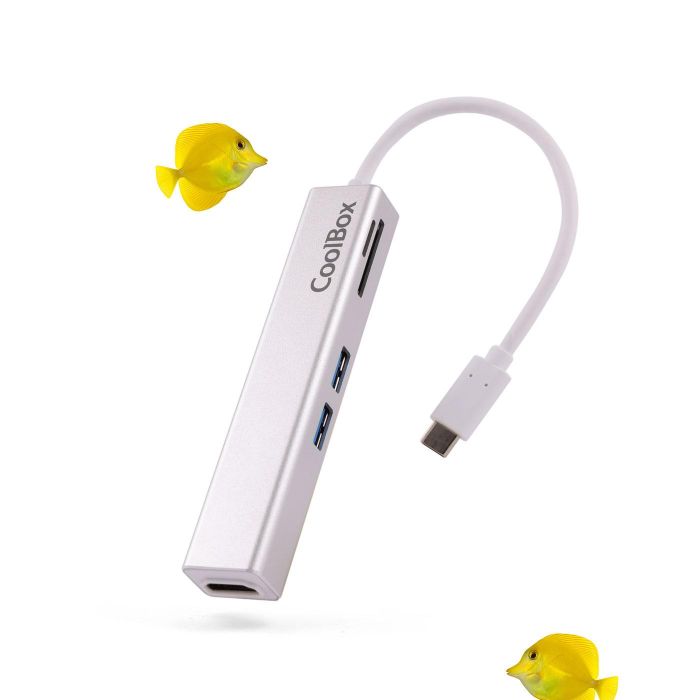 Coolbox MiniDock USB Tipo C con HDMI, 2 USB 3.0, SD y microSD para Portátiles y Ultrabooks Coolbox MiniDock USB Tipo C con HDMI, 2 USB 3.0, SD y microSD para Portátiles y Ultrabooks