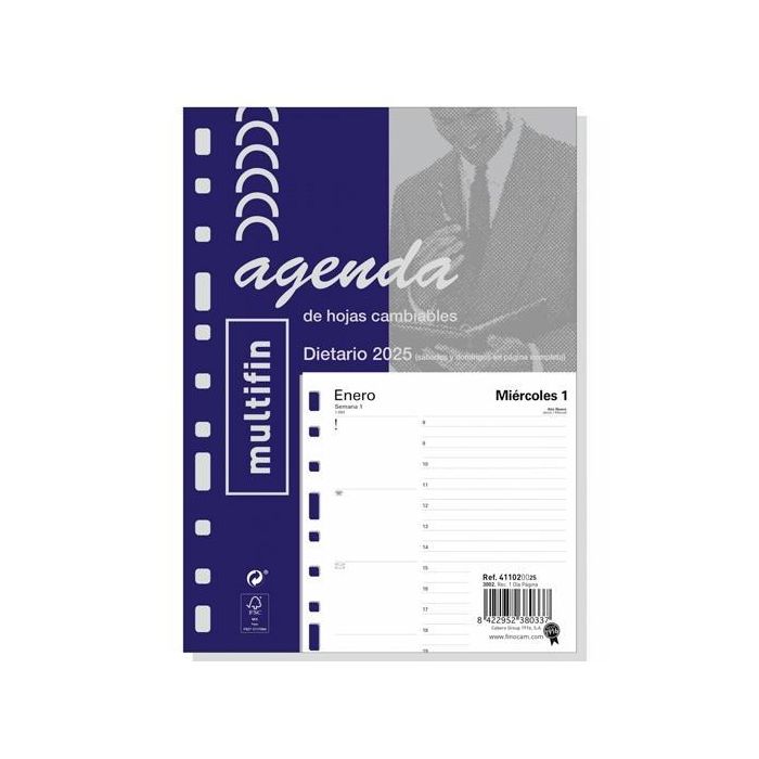 Finocam Recambio Agenda Anual Multifin 3002-155x215 mm 1Dp 2025