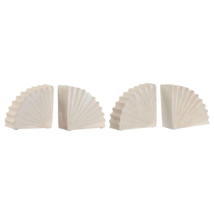 Sujetalibros Scandi DKD Home Decor Beige Blanco 7.5 x 15 x 30 cm Set de 2 1 Sujetalibros Scandi DKD Home Decor Beige Blanco 7.5 x 15 x 30 cm Set de 2 1