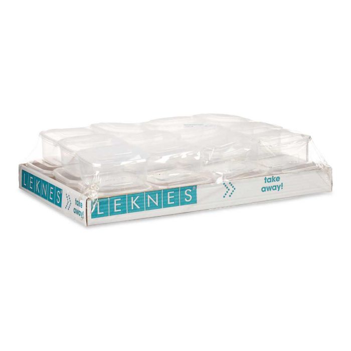 Fiambrera Leknes 500 ml, plástico transparente, 12.3x6x13 cm, apta microondas (24 Unidades) 2 Fiambrera Leknes 500 ml, plástico transparente, 12.3x6x13 cm, apta microondas (24 Unidades) 2