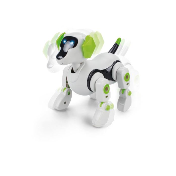 Tachan Perro Robot para Construir, Kit de Montaje Juego Educativo STEAM, Camina e Interactúa con Aplausos, Ojos Luminosos +6 Años