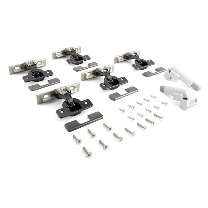 BORTOLUZZI Kit Exedra Push y Smove 705.341 a 705.344 para Puertas Escamoteables - Níquel o Titanio Cierre Suave