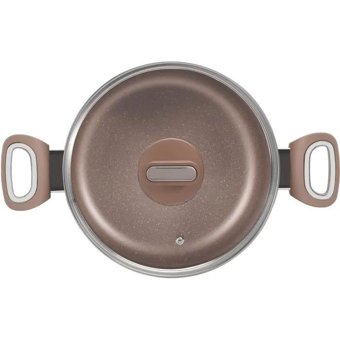 Arthur Martin AM5531 Olla de 28 cm con Tapa de Vidrio - Aluminio - Compatible con Todas las Fuentes de Calor, Incluida Inducción 2