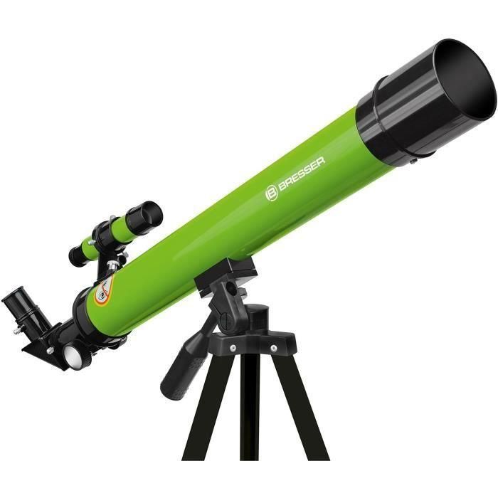 Telescopio astronómico 45/600 AZ - BRESSER JUNIOR - Aumentos hasta 100x - Trípode regulable en altura - verde 2