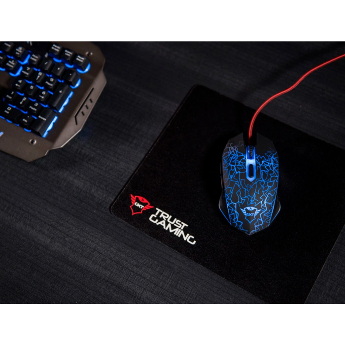 Trust Ratón Gaming Izza GXT 105W Cable USB 4000DPI 6 Botones Iluminación LED Negro 4