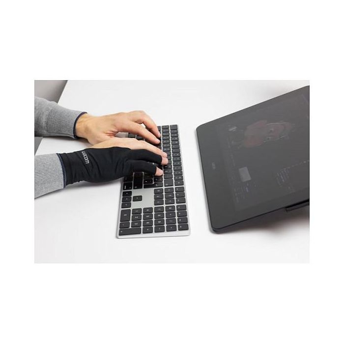 Wacom ACK4472501Z Guante de Dibujo para Cintiq 13, 22, 27, Pro y otros modelos Wacom. Negro. Poliéster, Spandex. 1 Pieza.