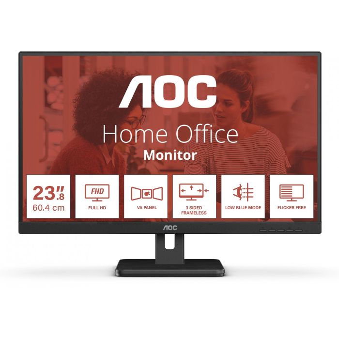 60.5cm/23.8'' (1920x1080) AOC 24E3UM 16:9 4ms HDMI VGA DP VESA Full HD Black