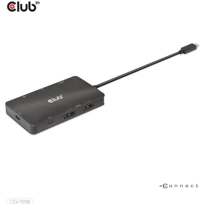 Club3D CSV-1598 Hub USB-C 7 en 1: 2xDisplayPort 4K60Hz, 2xUSB, 2xUSB-C, LAN Gigabit Ethernet, PD 100W 7 Club3D CSV-1598 Hub USB-C 7 en 1: 2xDisplayPort 4K60Hz, 2xUSB, 2xUSB-C, LAN Gigabit Ethernet, PD 100W 7