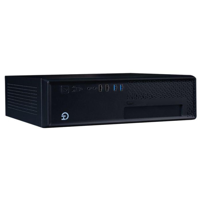 Hiditec SM10 Caja PC Sobremesa Chasis Slim ITX Compacta Negro, Compatible con Fuentes SFX, USB 3.0/2.0, ODD 5.25" 2