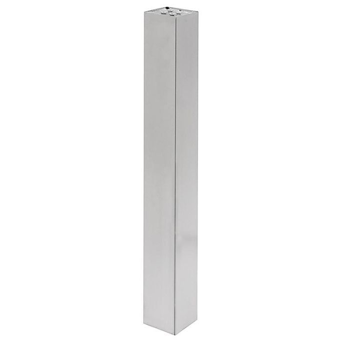HERRAJES ALK Columna 80x80 para Base Plana Cuadrada Acabado Efecto Inox Altura H1070 Modelo CIMA