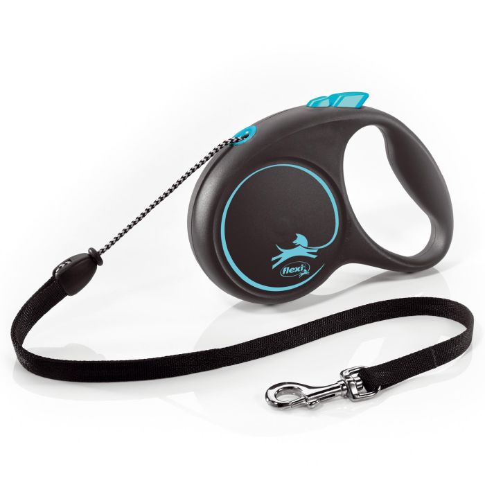 Flexi Correa Retráctil para Perros Black Design Cordón Talla M 5 Metros Azul con Carcasa Negra, Llamativo Contraste de Colores 3 Flexi Correa Retráctil para Perros Black Design Cordón Talla M 5 Metros Azul con Carcasa Negra, Llamativo Contraste de Colores 3