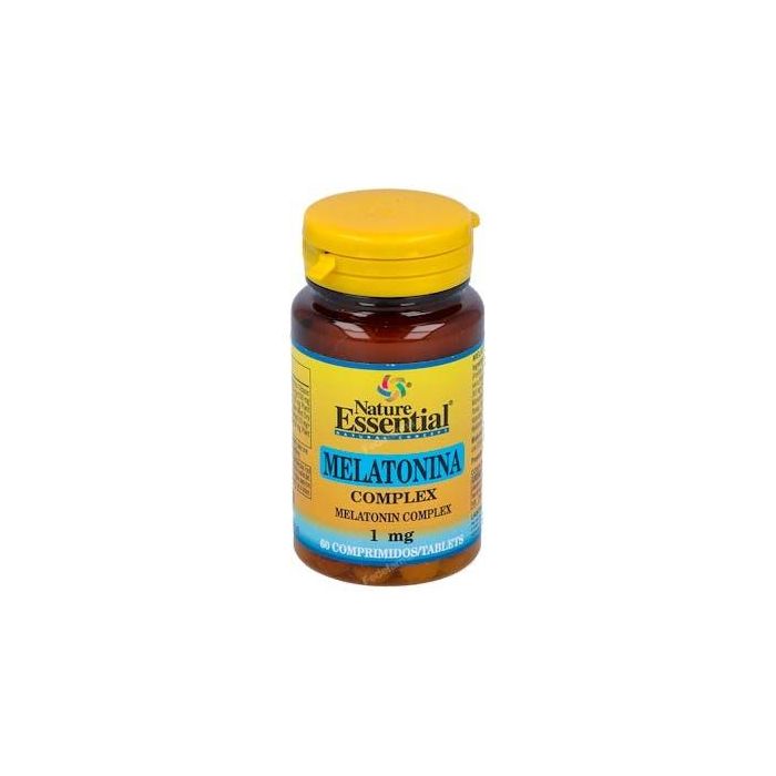 NATURE ESSENTIAL Melatonina Complex 1 mg para Conciliar el Sueño, 60 Comprimidos con Melisa y Pasiflora