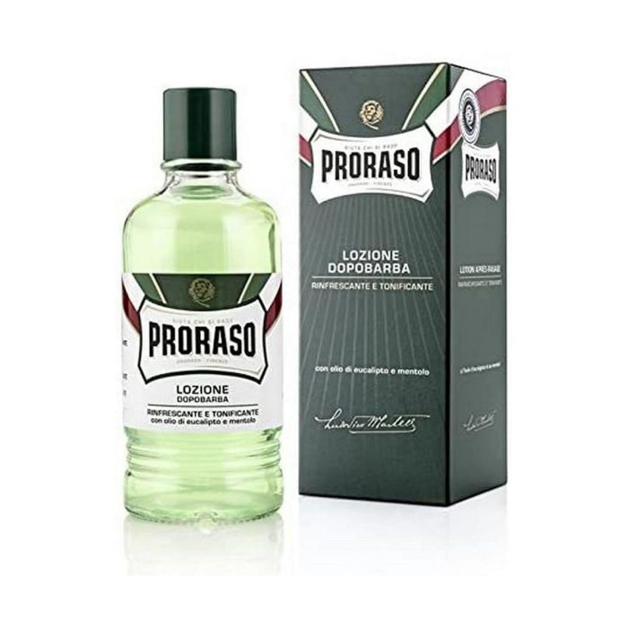 Proraso PROFESIONAL After Shave Loción Tonificante y Refrescante Eucalipto-Mentol para Hombre - Alivia y Cuida la Piel, 400 ml