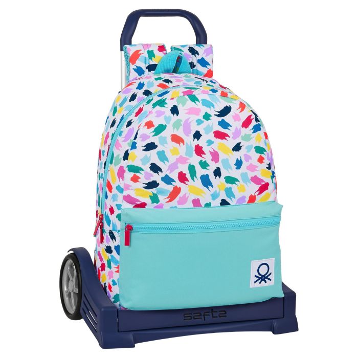Mochila Escolar con Ruedas Benetton Painting Multicolor Mochila Escolar con Ruedas Benetton Painting Multicolor