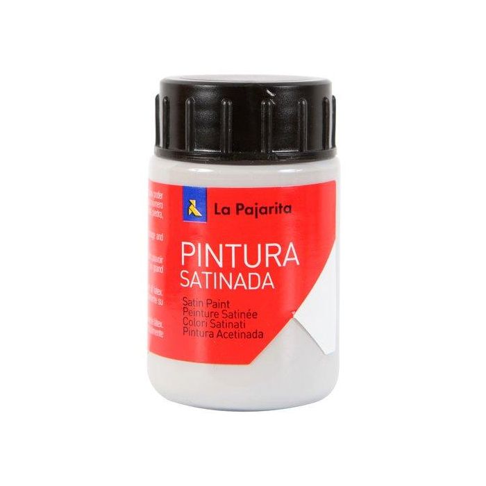 La Pajarita Témpera Escolar Satinada 35 mL, Gris Plata, L-19 - Pintura para Manualidades Segura EN71-3