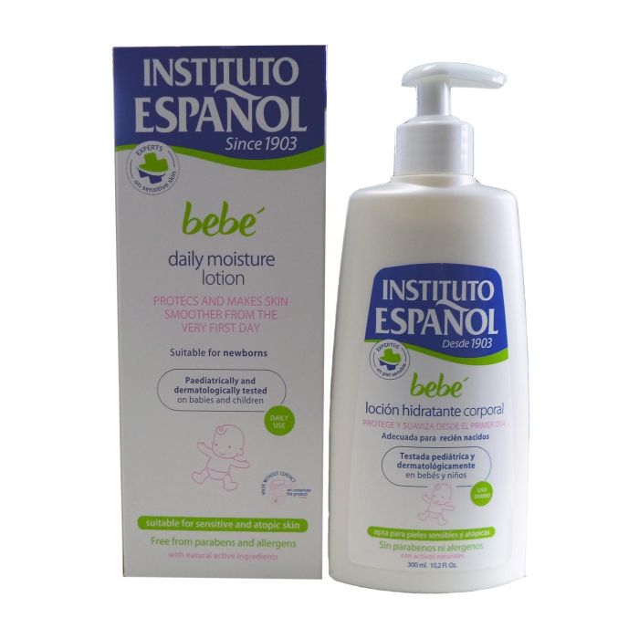 Instituto Español Bebe locion corporal hidratante recien nacido piel sensible sin alergenos 300 ml