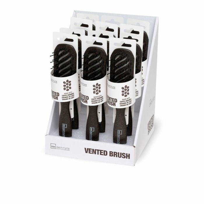 IDC INSTITUTE Cepillo para el Pelo Vented Brush, Fabricado con Café, Biodegradable y Compostable, para Desenredar y Secar 1 Unidad 1 IDC INSTITUTE Cepillo para el Pelo Vented Brush, Fabricado con Café, Biodegradable y Compostable, para Desenredar y Secar 1 Unidad 1