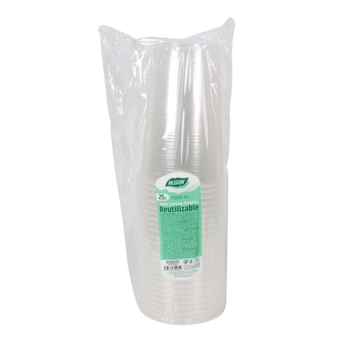 Algon Set de 25 Vasos Litrona, 11 x 15.5 x 11 cm (12 Unidades) 1