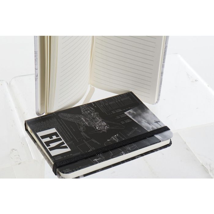Libreta Vintage DKD Home Decor Blanco Negro 1.5 x 14 x 9.5 cm (12 Unidades) 1 Libreta Vintage DKD Home Decor Blanco Negro 1.5 x 14 x 9.5 cm (12 Unidades) 1