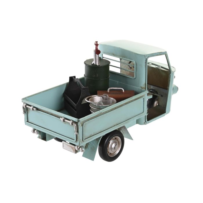 DKD Home Decor Vehículo Decoración Vintage Azul Celeste Negro Metal 11 x 13.5 x 25 cm (4 Unidades) 2