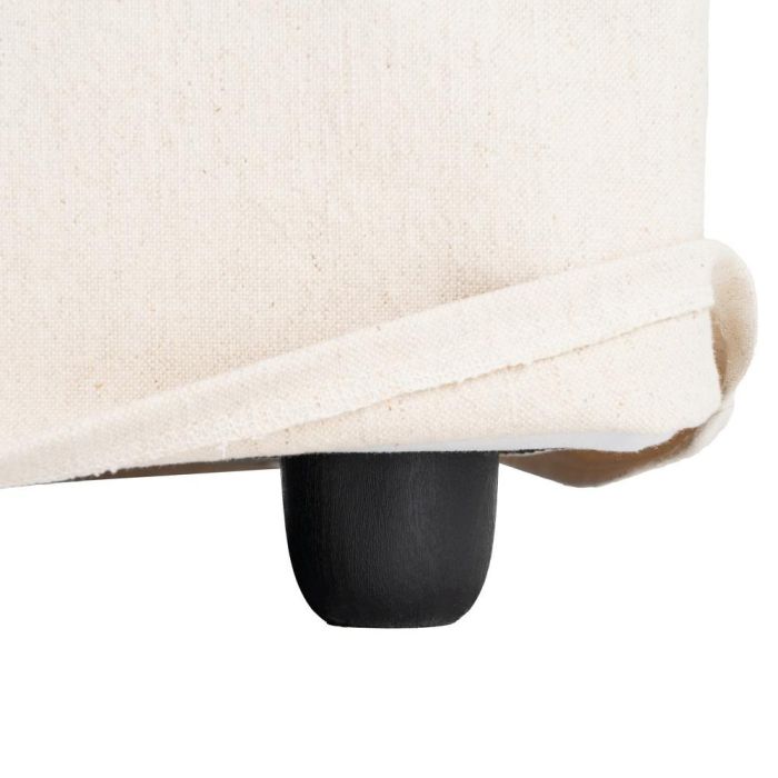 Sofá 2 Plazas Beige Madera / Tejido 200 X 109 X 90 cm