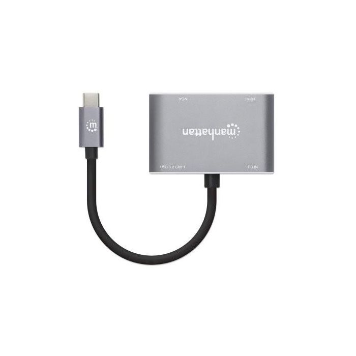 MANHATTAN USB-C auf HDMI & VGA 4in1 Konverter Power Delivery 1 MANHATTAN USB-C auf HDMI & VGA 4in1 Konverter Power Delivery 1