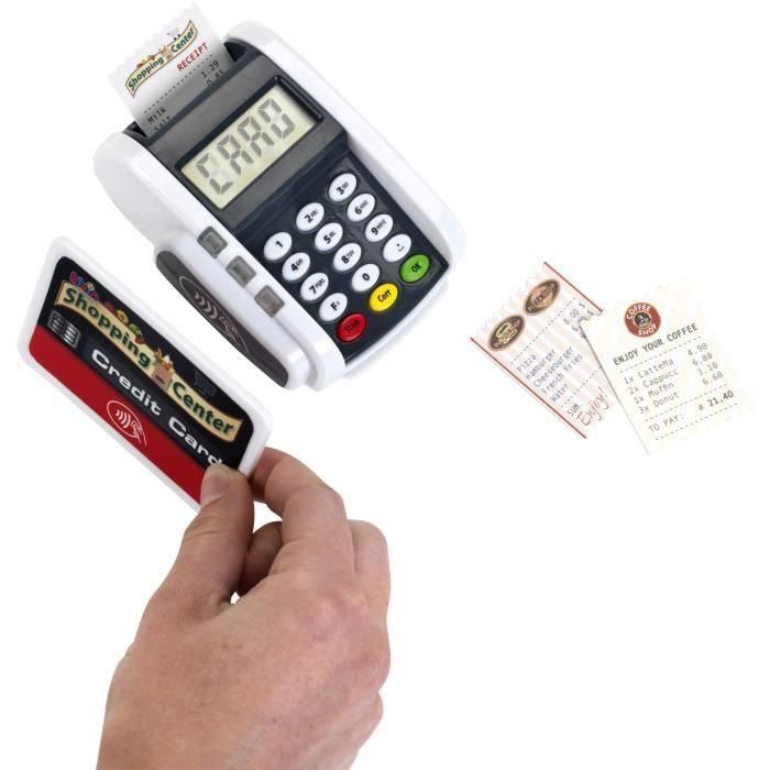 Klein 9333 Terminal de Pago con Luz y Sonido, pago sin contacto, ranura para tarjetas, incluye tarjetas de crédito y recibo, para niños +3 años 1