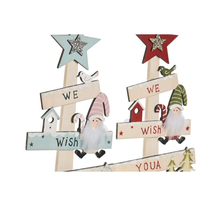 Arbol Navidad Tradicional DKD Home Decor Rojo Rosa 5 x 38 x 17.5 cm (2 Unidades) 1