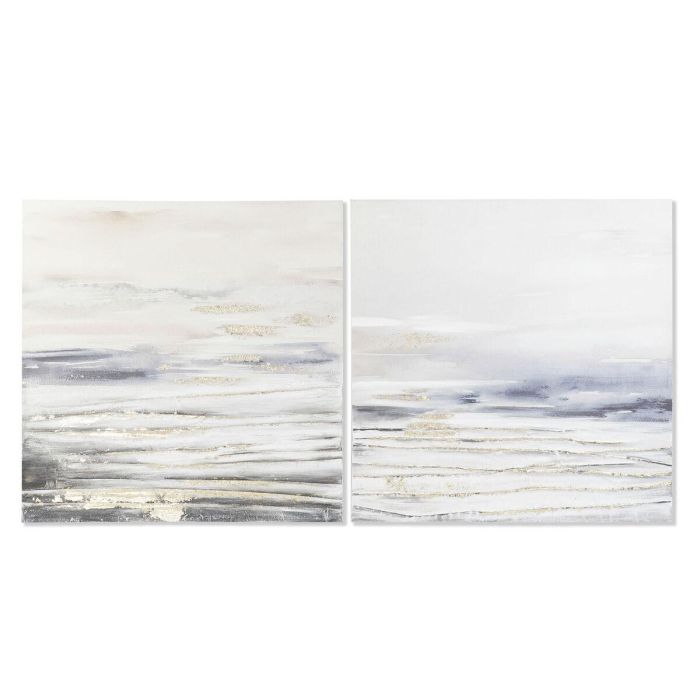 Cuadro Moderno DKD Home Decor Azul Gris 3.7 x 90 x 90 cm (2 Unidades) Cuadro Moderno DKD Home Decor Azul Gris 3.7 x 90 x 90 cm (2 Unidades)