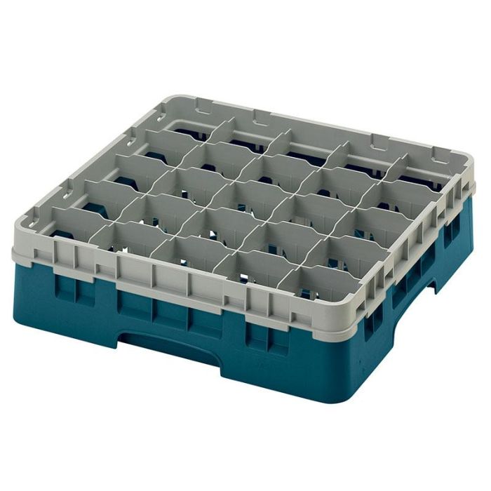 CAMBRO - 25S418-186 - Cesta de lavado 25 comp. 1 altura - 8,7 cm Ø máx. - alt. máx. 11,8cm - 50 x 50 x 14,3 cm - Azul marino