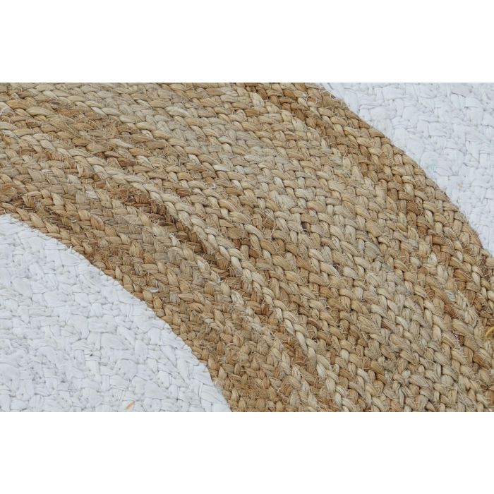 DKD Home Decor Alfombra Kaula Tropical Algodon Yute Marron Beige 140 x 140 cm 2