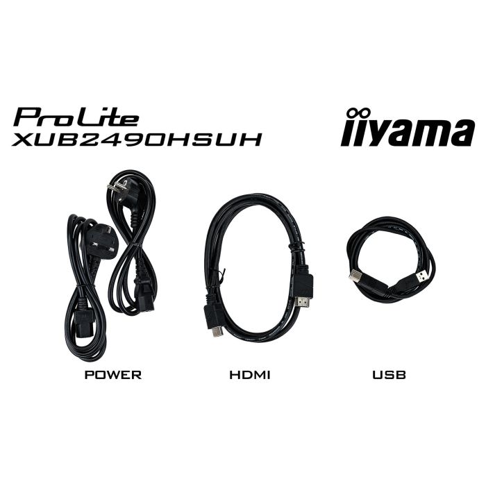 Iiyama Monitor 24" XUB2490HSUH-B2 Full HD IPS 75Hz 1ms con Altavoces, Webcam 5MP, HDMI, DisplayPort, USB, Altura Ajustable y Pivote Iiyama Monitor 24" XUB2490HSUH-B2 Full HD IPS 75Hz 1ms con Altavoces, Webcam 5MP, HDMI, DisplayPort, USB, Altura Ajustable y Pivote