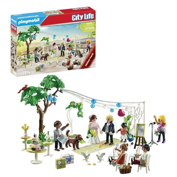 Playmobil 71365 Fiesta de Boda City Life: Set de Juego de Construcción de Juguete Ideal para Recrear Escenas para Niños y Niñas +4 Años 5