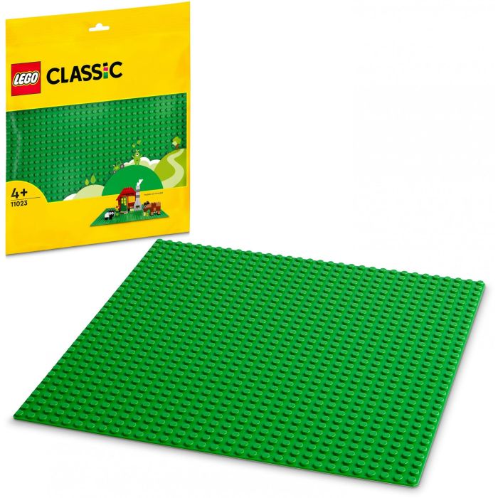 LEGO 11023 Classic Placa Base Verde 32x32 con Montantes para Construir, Ensamblar y Exhibir 5