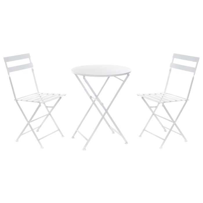 Mesa Terraza Y Jardin DKD Home Decor Blanco 60 x 71 x 60 cm Set de 3 1
