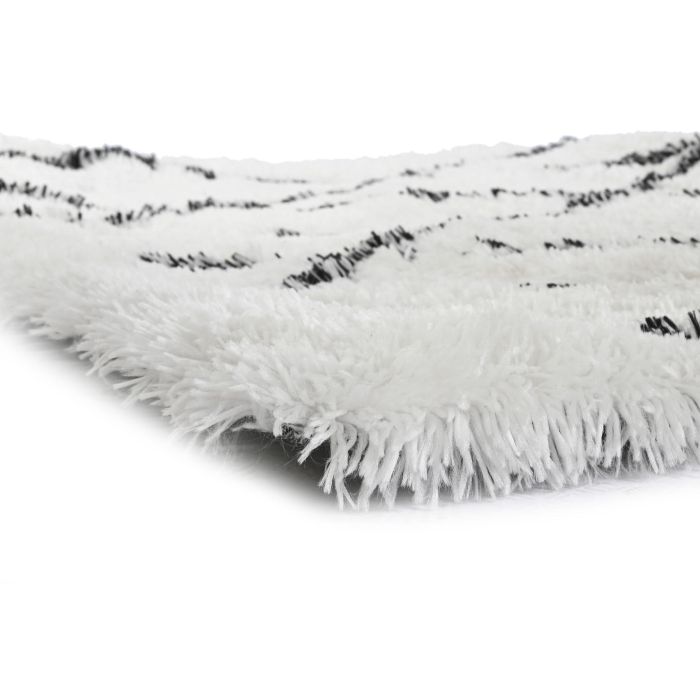DKD Home Decor Alfombra Boho Blanco Negro 230 x 5 x 160 cm 2