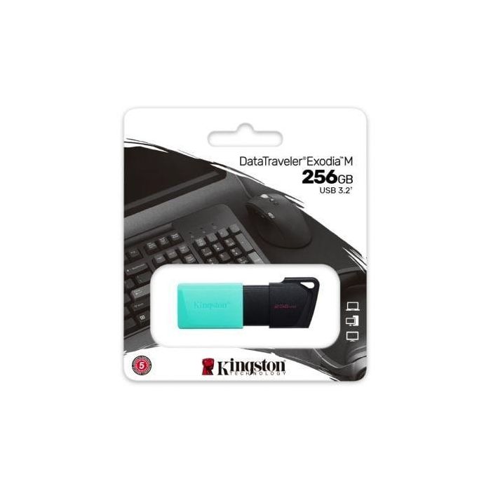Kingston DTXM/256GB Pendrive DataTraveler Exodia M 256GB USB 3.2 Gen 1 - Almacenamiento portátil alta velocidad con tapa móvil 2 Kingston DTXM/256GB Pendrive DataTraveler Exodia M 256GB USB 3.2 Gen 1 - Almacenamiento portátil alta velocidad con tapa móvil 2