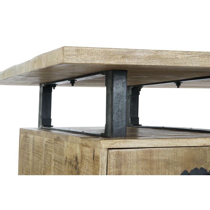 DKD Home Decor Escritorio Home Office de Madera de Mango y Metal, Colores Natural y Negro, Ancho 160 x Fondo 80 x Alto 75 cm, con 2 Cajones 5 DKD Home Decor Escritorio Home Office de Madera de Mango y Metal, Colores Natural y Negro, Ancho 160 x Fondo 80 x Alto 75 cm, con 2 Cajones 5