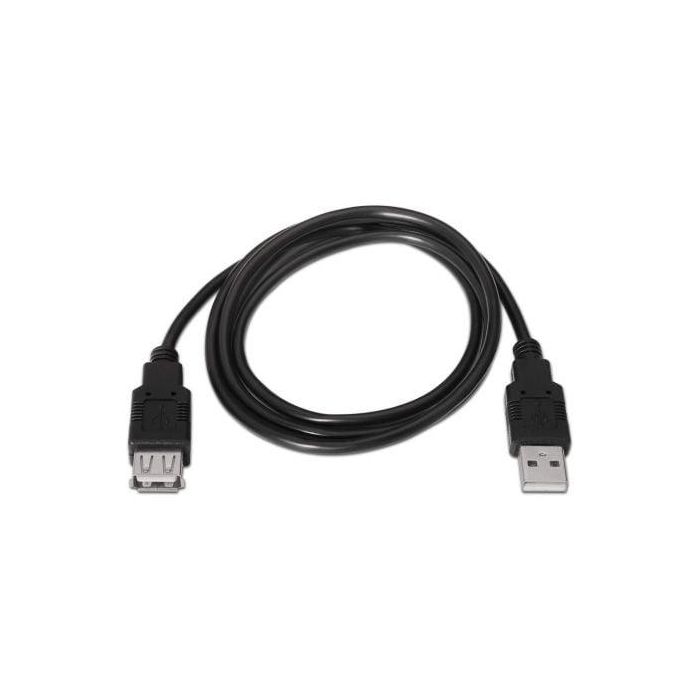 Aisens Cable USB 2.0 Tipo A-M - A-H Negro 1.0M 1