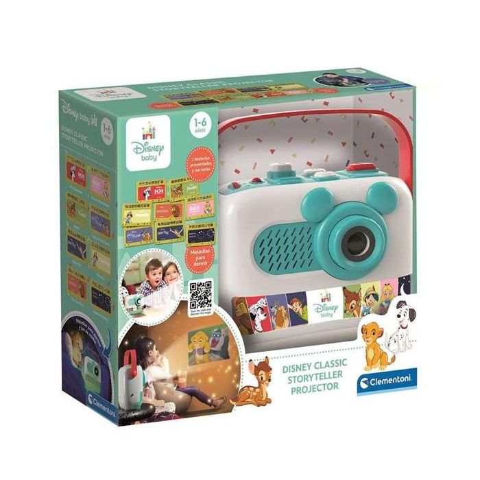 Clementoni Proyector Cuentos Disney con Ocho Historias Diferentes 26x22x9 cm