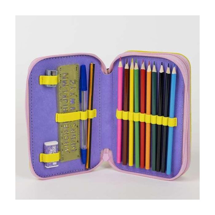 Gabby's Dollhouse Plumier con Accesorios, Estuche Escolar Infantil, 12.5 x 19.5 x 4.5 cm, LILA 3