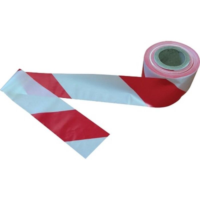 JAR Cinta Señalización Roja/Blanca 70mm x 200m Galga 200