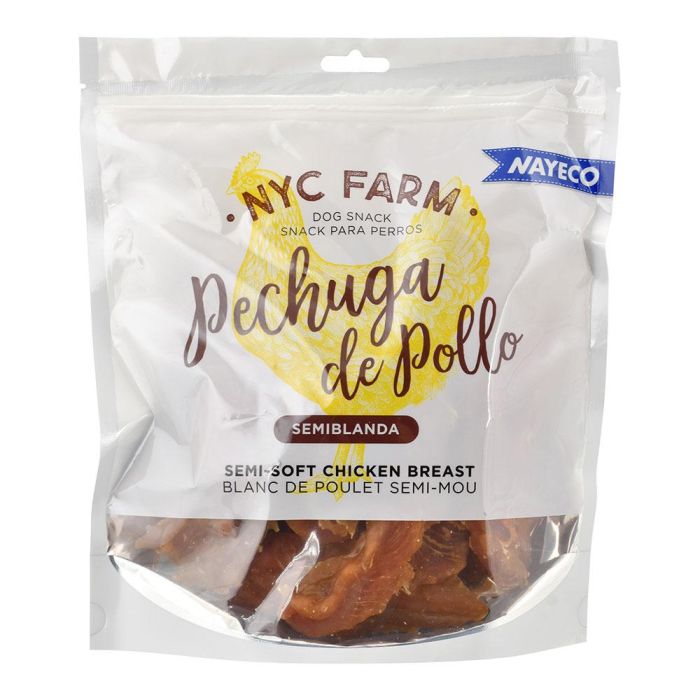 Snack nyc farm, pechuga de pollo semiblanda 12 cm 500 g 1