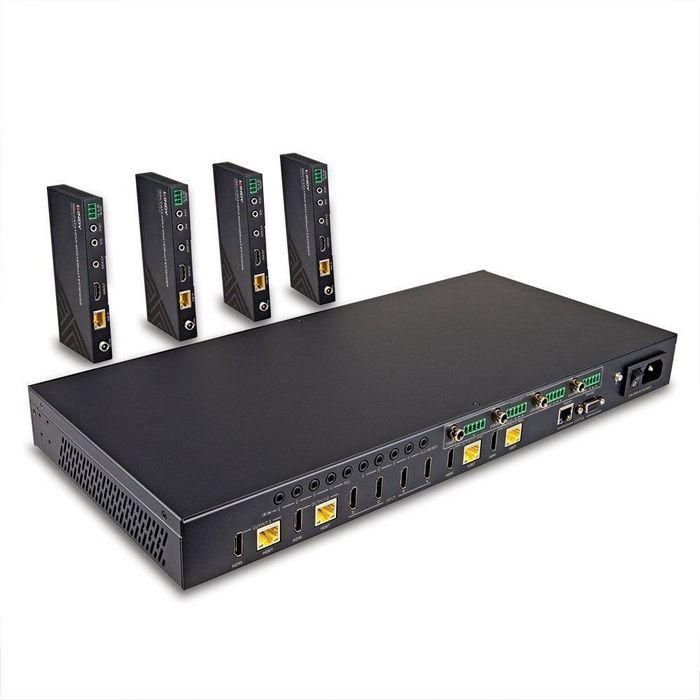 Lindy 150m Cat.6 4x4 HDMI 4K60 HDBaseT Matrix Extender 5 Lindy 150m Cat.6 4x4 HDMI 4K60 HDBaseT Matrix Extender 5