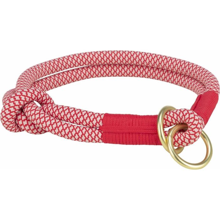 Collar de Adiestramiento para Perros Trixie Soft Rope Rojo Crema L/XL 55 cm