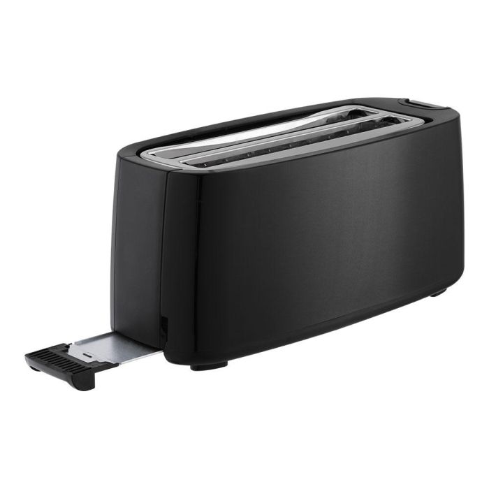 Edm Tostadora Black Design Doble Ranura Larga 1400W, Función Calentar/Descongelar, Superficie Tacto Frío, Negro 1 Edm Tostadora Black Design Doble Ranura Larga 1400W, Función Calentar/Descongelar, Superficie Tacto Frío, Negro 1