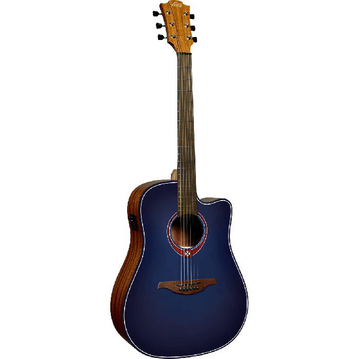 LAG Guitarra Acústica Folk Electroacústica Dreadnought A/E Cutaway Edición Limitada Blue Burst Lag Tapa Cedro Rojo Macizo 1 LAG Guitarra Acústica Folk Electroacústica Dreadnought A/E Cutaway Edición Limitada Blue Burst Lag Tapa Cedro Rojo Macizo 1
