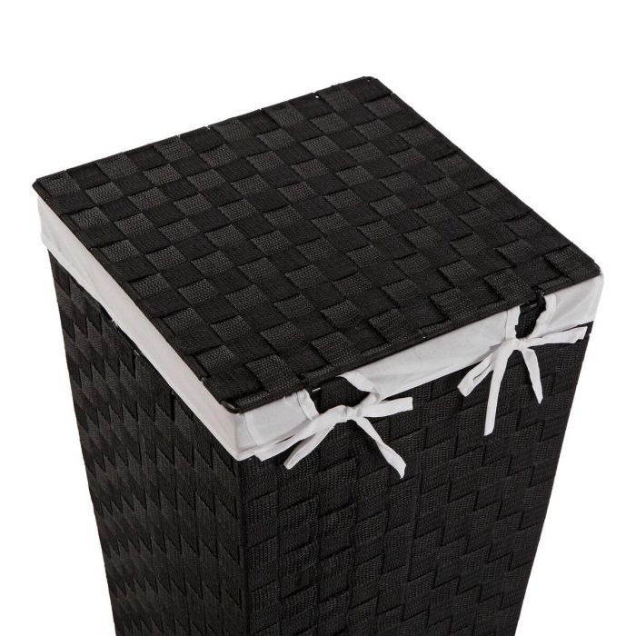 Cesto para la Ropa Sucia Versa Negro Poliéster Metal Polipropileno 33 x 52 x 33 cm 1 Cesto para la Ropa Sucia Versa Negro Poliéster Metal Polipropileno 33 x 52 x 33 cm 1